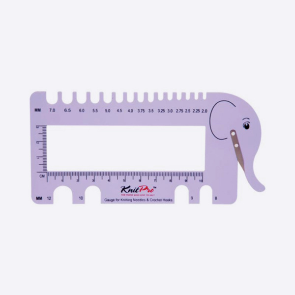 Линейка с резаком для нити KnitPro Слон