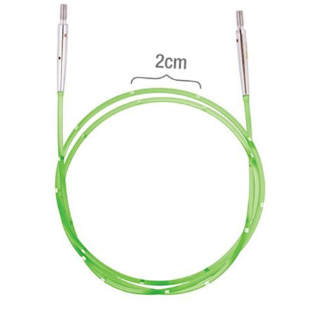 Тросик для съемных спиц "SmartStix", длина 126см (150см), неоновый зеленый, KnitPro, 42177
