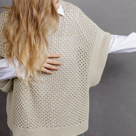 Описание вязания #Футболка_Банановая_Сетка