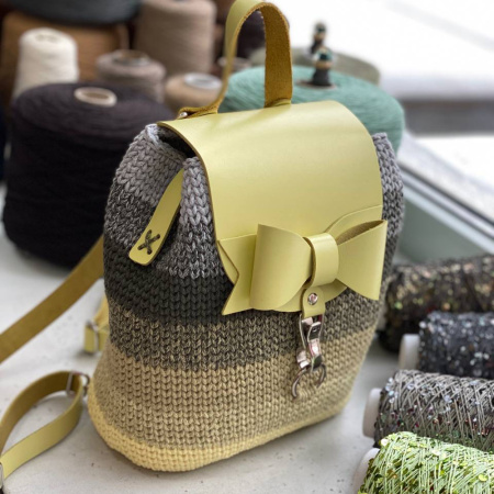 Описание вязания #Мини_рюкзак_бант