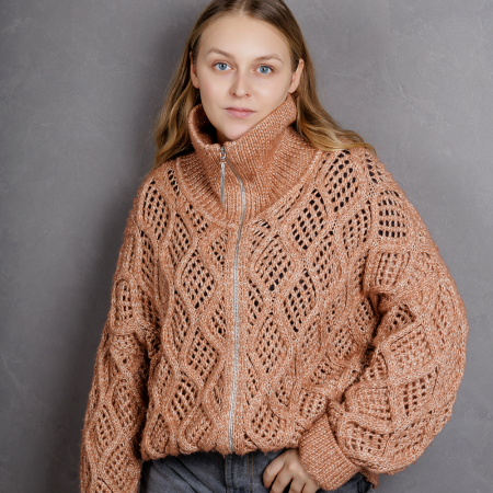 Описание вязания #Карди_Саша_Белый