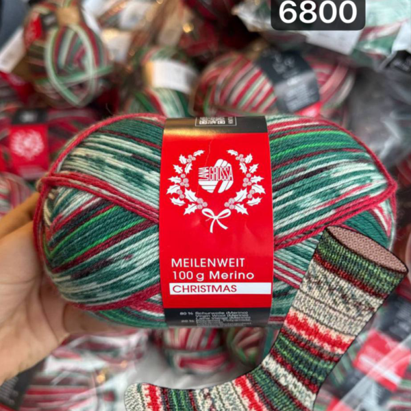 Пряжа Lana Grossa  Meilenweit 100 Merino Christmas