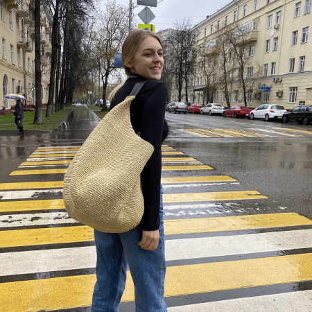 Описание вязания #Сумка_мешок Описание вязания #Сумка_мешок