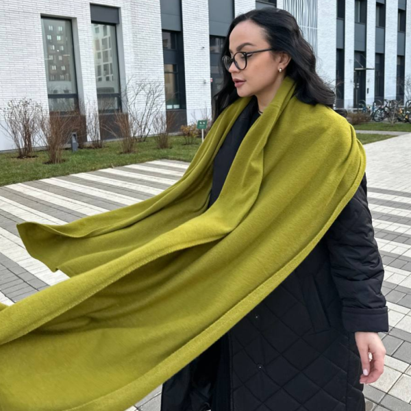 Кашемировый палантин by WoolDom, Лемонграсс
