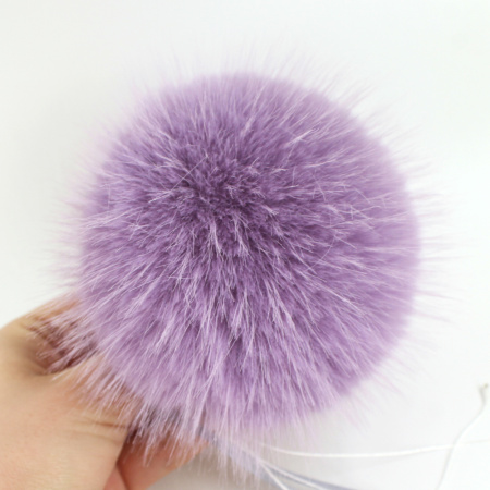 Помпон Vegan Норка 12 см (Сиреневый, СН0019)