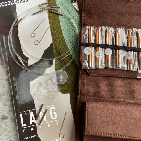 Набор съемных медных спиц 7 см 9 пар Cypra Brown Lykke