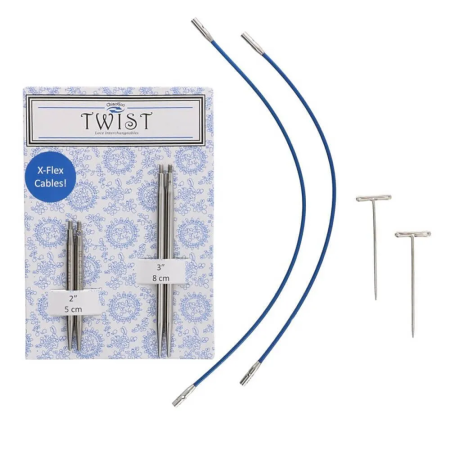 Набор спиц Chiaogoo Twist Short Combo, 5 и 8 см (7123-8, 5 мм)