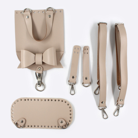Набор для MINI-рюкзака с бантом (Бежевый)