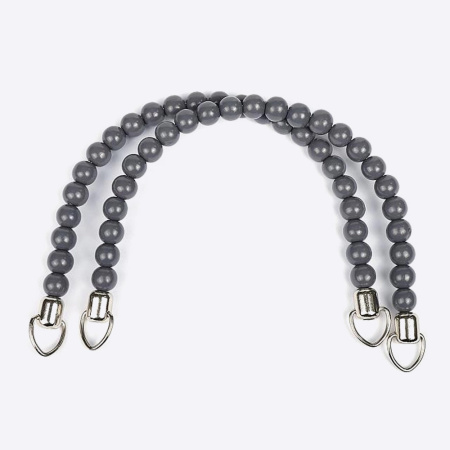 Ручки для сумки из бусин 34 см 2 шт. (TBY.27363-2, Серый)