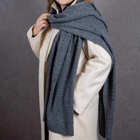 Кашемировый палантин by WoolDom, Галька