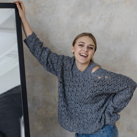 Описание вязания #Джемпер_Киш_Миш