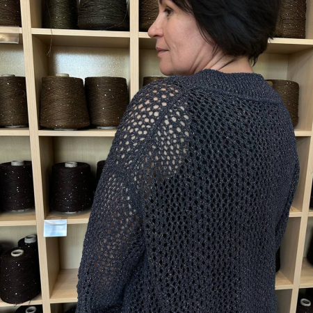 Описание вязания #Джемпер_в_ажуре