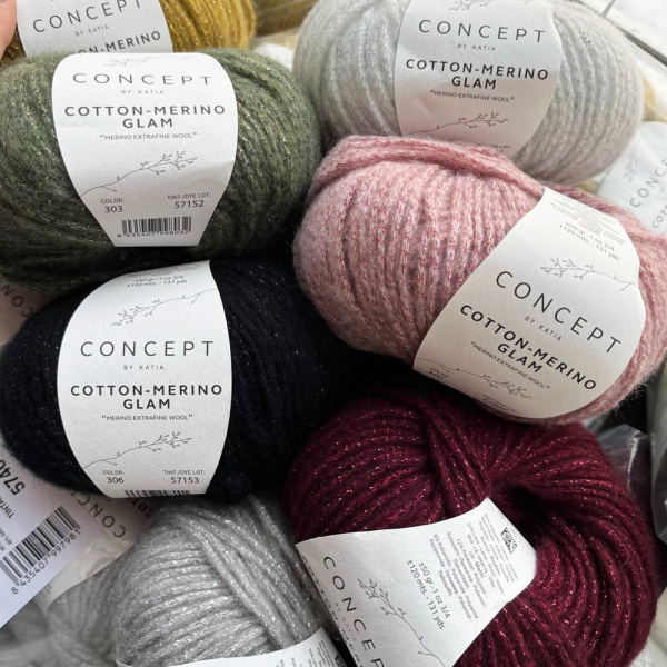 Пряжа Katia Cotton-Merino Glam Пряжа Katia Cotton-Merino Glam