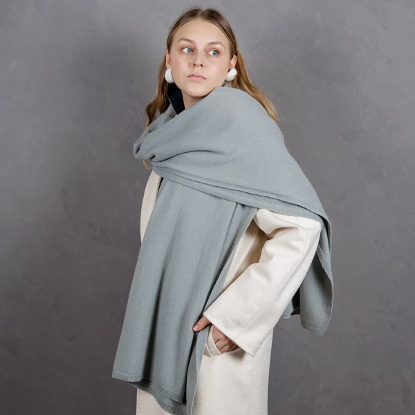 Кашемировый палантин by WoolDom, Эвкалипт