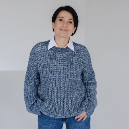 Описание вязания. Джемпер #Соты_21_века