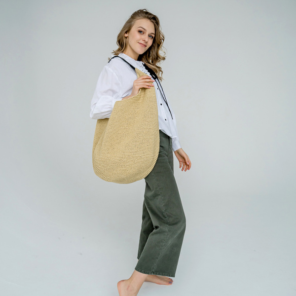 Описание вязания #Сумка_мешок