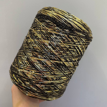 Бобина фольга Emperator (90% меринос, 8% люрекс, 2% ПА). (1525, 250 м, Золотая чача)