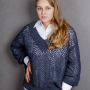 Описание вязания #Джемпер_в_ажуре