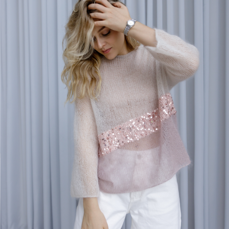 Описание вязания #Джемпер_паутинка