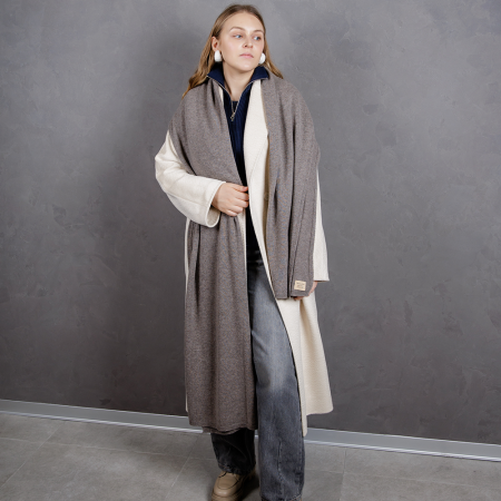 Кашемировый палантин by WoolDom, Мокка Мусс