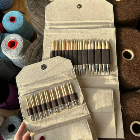 Набор спиц 12 см 12 пар LYKKE Natural Beige Jute