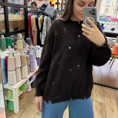 Описание вязания #Джемпер_Рванина