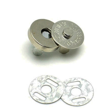 Кнопка для сумки магнитная на усиках 18 мм (Темный никель) Кнопка для сумки магнитная на усиках 18 мм (Темный никель)