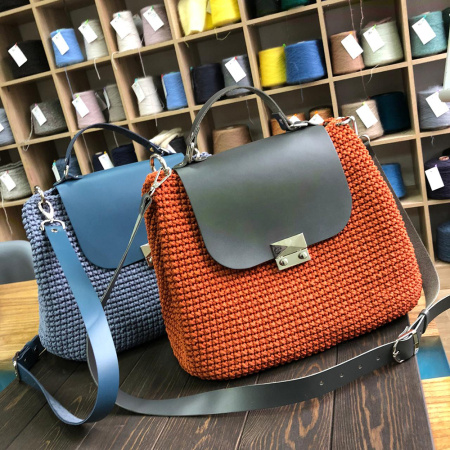 Описание вязания #Сумка_саквояж Описание вязания #Сумка_саквояж