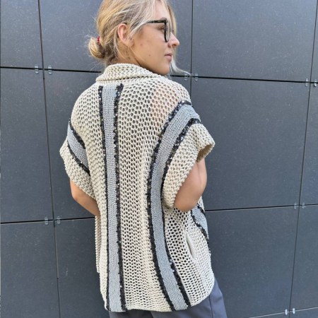 Описание вязания #Жилет_в_стиле_городской_шик