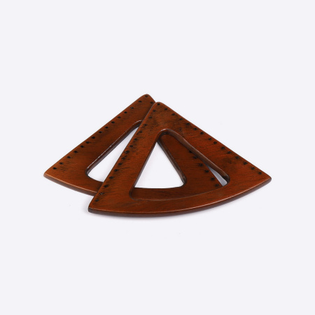 Ручки для сумок из натурального бука 20х15 см, 2 шт (MH.02072-2, Коричневый)