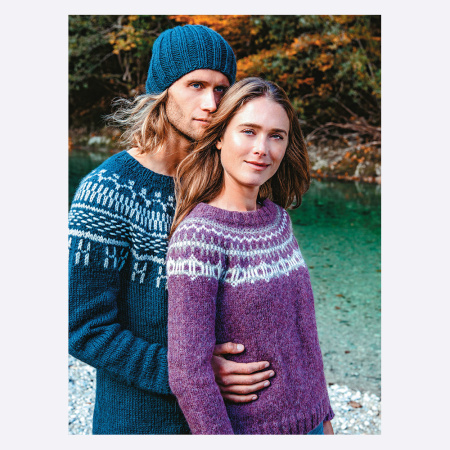 Исландские бесшовные пуловеры с кокеткой-лопапейса