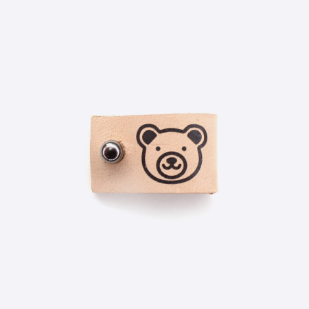 Бирка Мишка с кнопкой Кожа (Бежевый) Бирка Мишка с кнопкой Кожа (Бежевый)