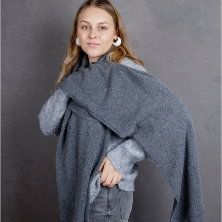 Кашемировый палантин by WoolDom, Галька
