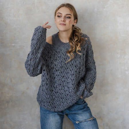 Описание вязания #Джемпер_Киш_Миш