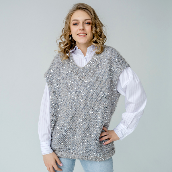 Описание вязания жилет #Воздушный_воздух