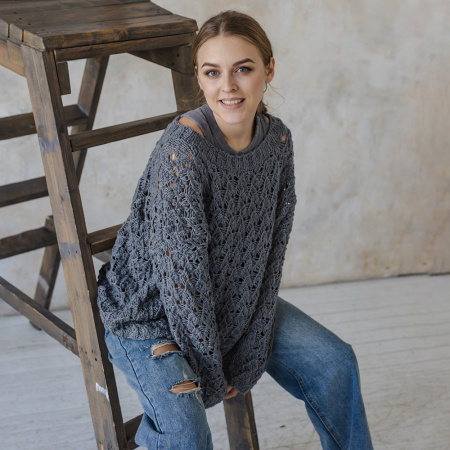 Описание вязания #Джемпер_Киш_Миш