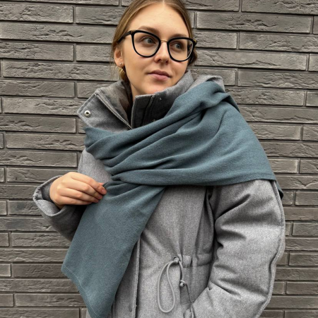 Кашемировый палантин by WoolDom, Сизый голубь