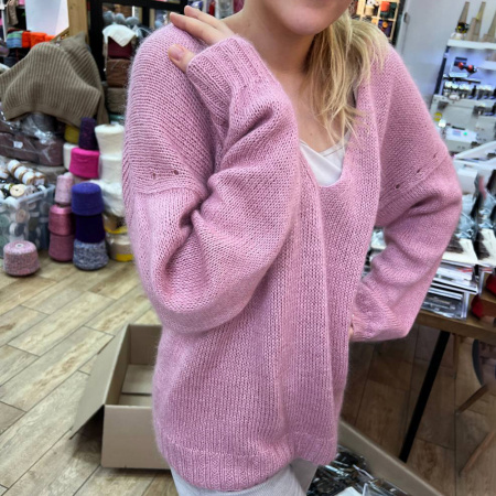 Описание вязания #Джемпер_Льняной_Vалера