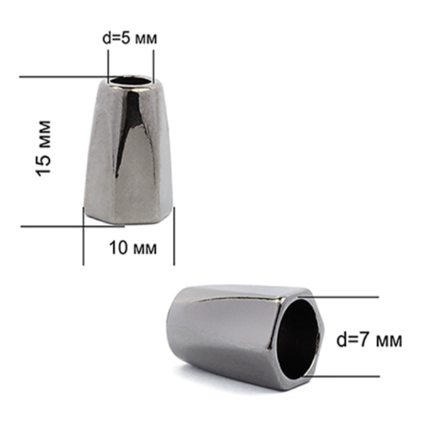 Наконечник для шнура металл