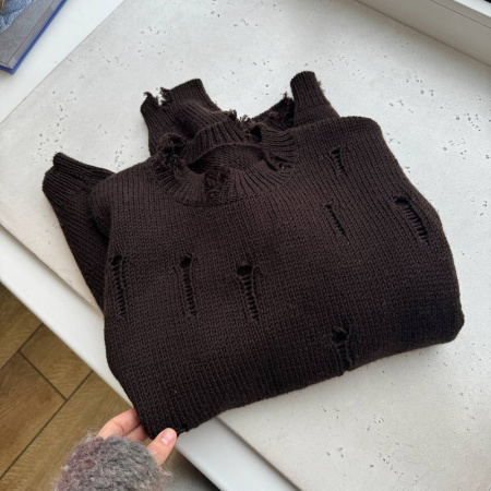 Описание вязания #Джемпер_Рванина