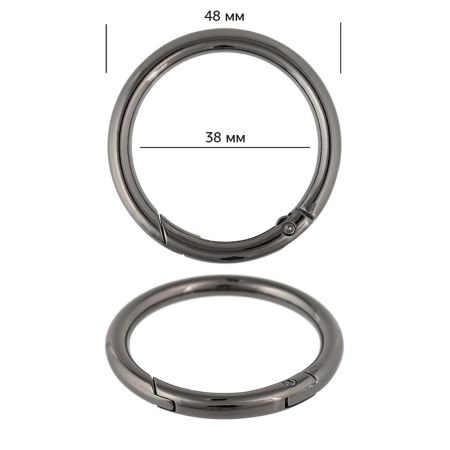 Карабин-кольцо 38 мм (Черный никель)
