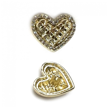 Пуговица CHANEL SS металл на ножке Кроко 23 мм (Золото)