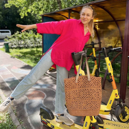 Описание вязания #Ажурный_тоут