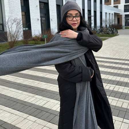 Кашемировый палантин by WoolDom, Галька