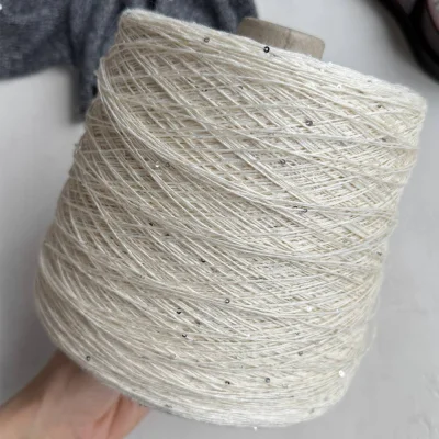 Бобина LINOSisik СИСИК  (72% лен, 20% шелк, 8% пайетки), 450 м. (21322, Барс)