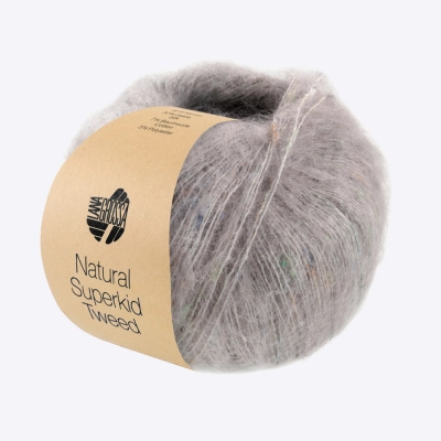 Пряжа Lana Grossa Natural Superkid Tweed (63743, 623 Пепел)