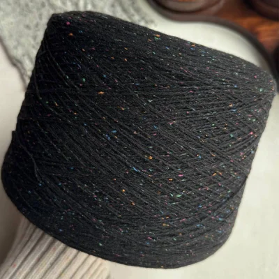 Бобина Pigalle (55% меринос, 25% шелк, 10% вискоза, 10% Па), 750 м. (Nero Tweed, Черный)