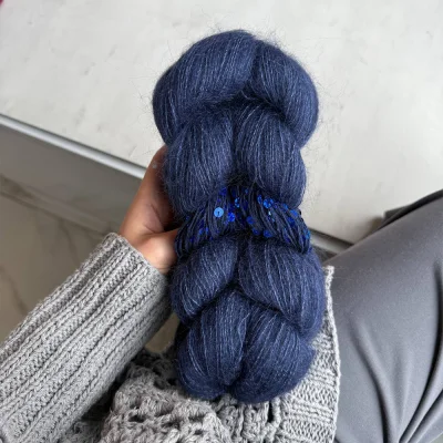 Косичка кидмохер на шелке Craft ❤ Pail (Сапфировый грильяж)