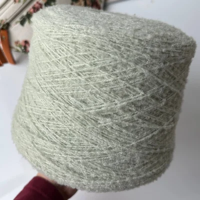 Бобина Cindy by Lanifico del Olivio (26% меринос экстрафайн, 26% беби альпака, 38% хлопок, 10% кашемир), 320 м. (1802, Фисташковое мороженое)