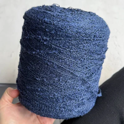 Бобина букле Wool Flam (93% меринос, 7% Па), 300 м. (4059, Синяя борода)